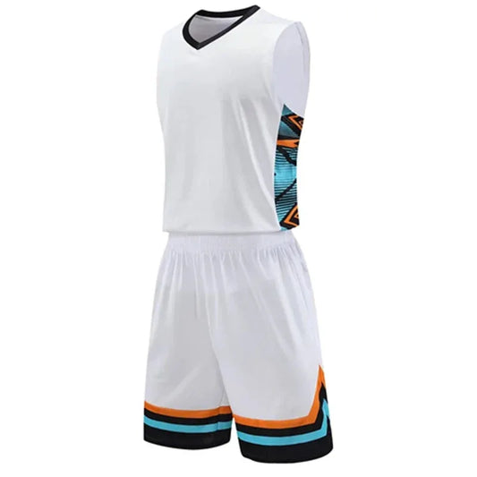 Youth Mens Custom Basketball Jersey Set Quick Dry Breathable Vest and Shorts Personalized Name Number Print by Vimost Shop