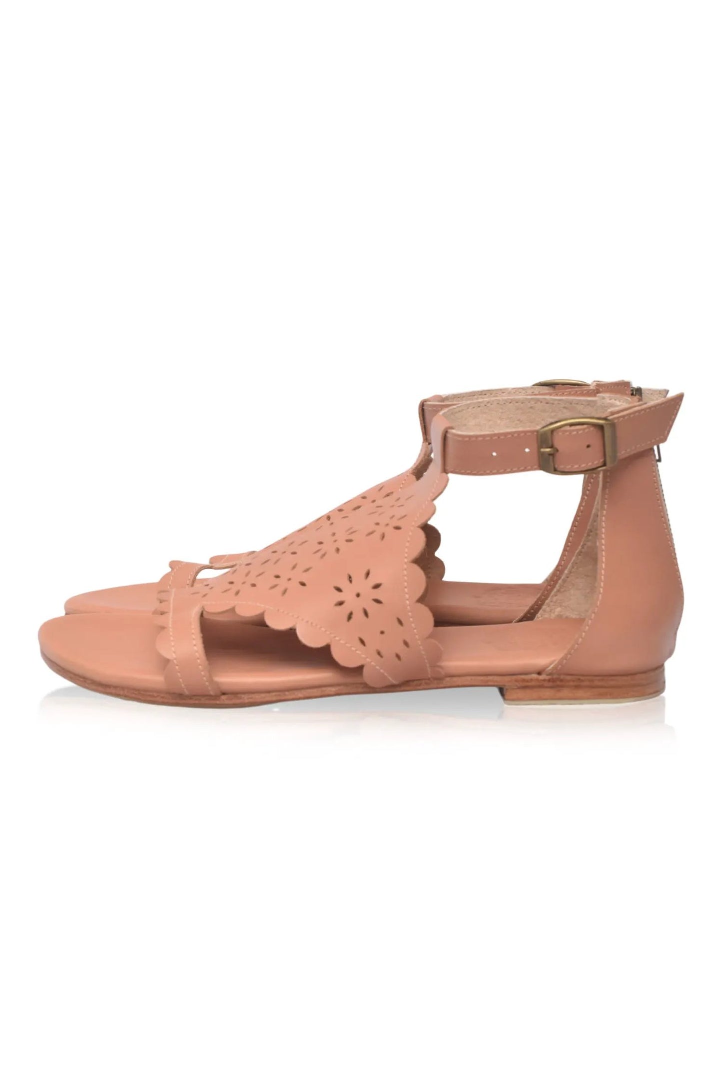 Al Fresco Cut-Out Leather Sandals by ELF
