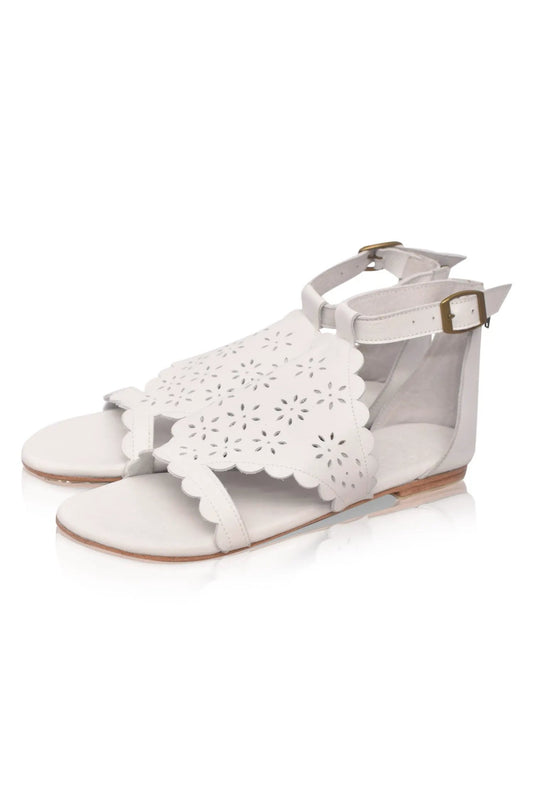 Al Fresco Cut-Out Leather Sandals by ELF