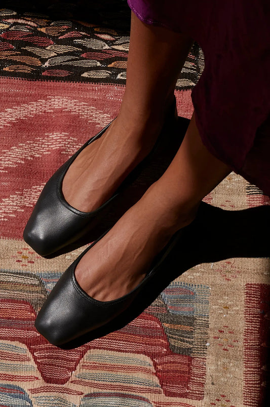 Amore Square Toe Ballet Flats by ELF