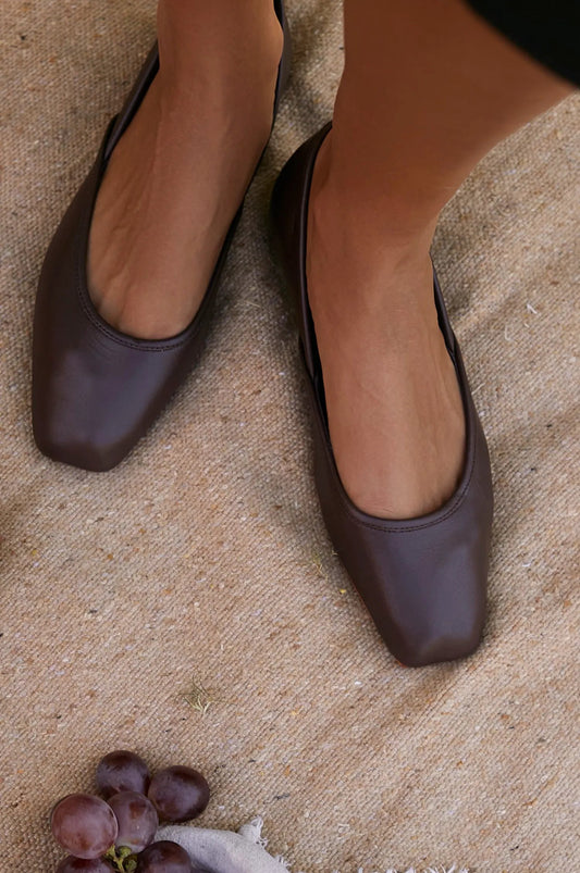 Amore Square Toe Ballet Flats by ELF