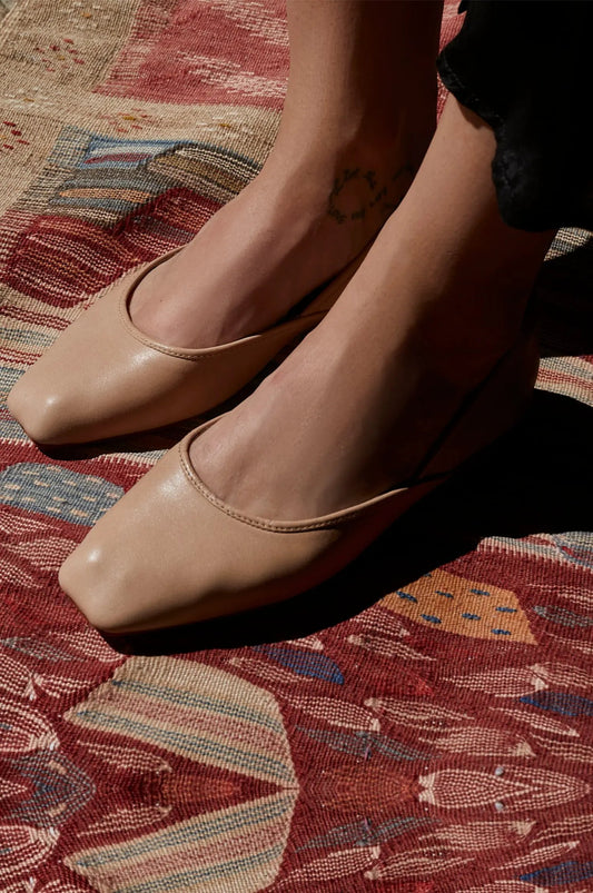 Amore Square Toe Ballet Flats by ELF