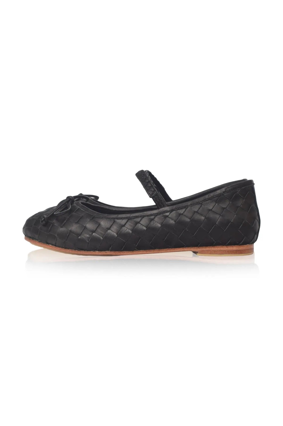Marisol Woven Leather Ballet Flats by ELF
