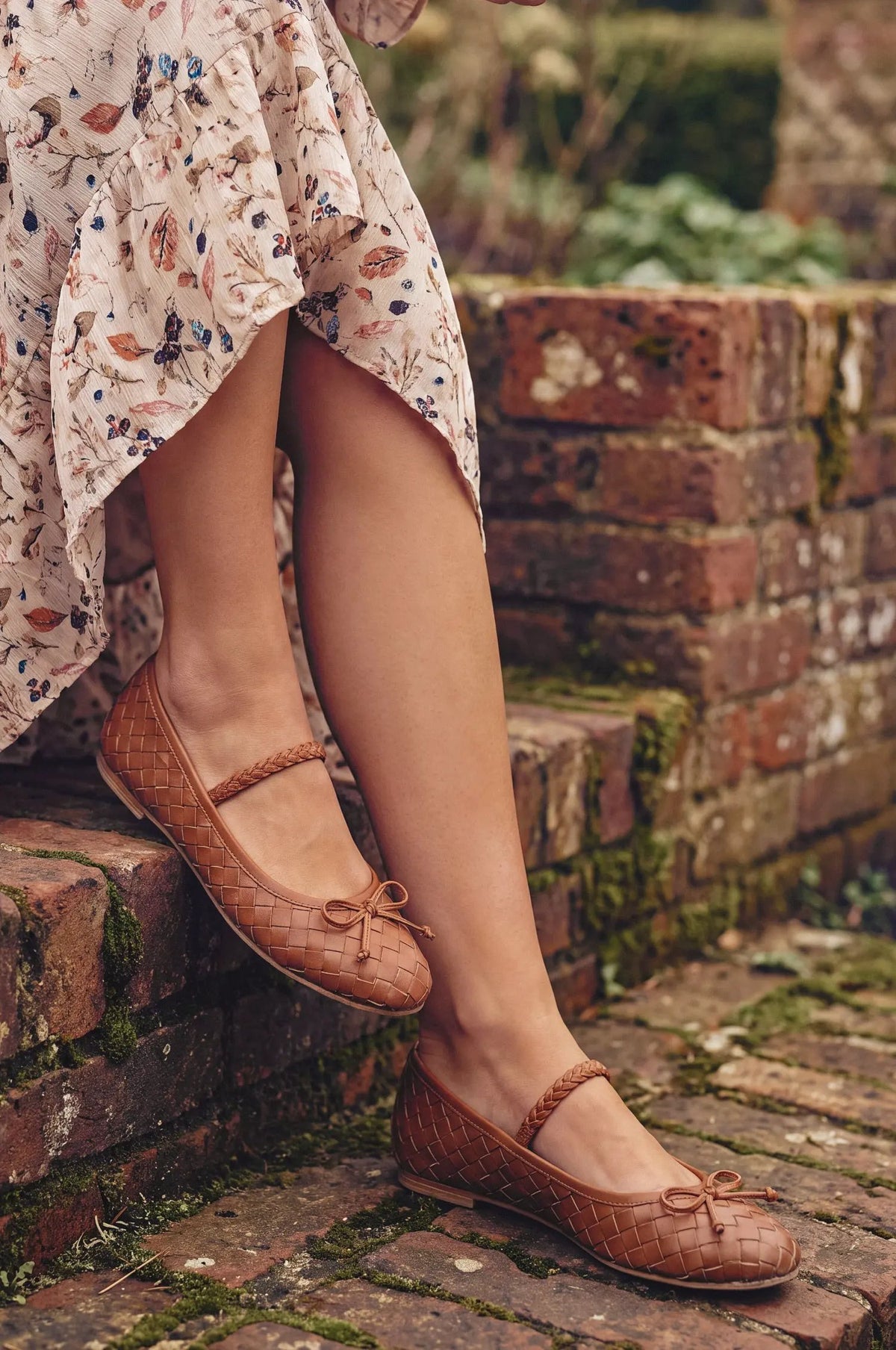 Marisol Woven Leather Ballet Flats by ELF