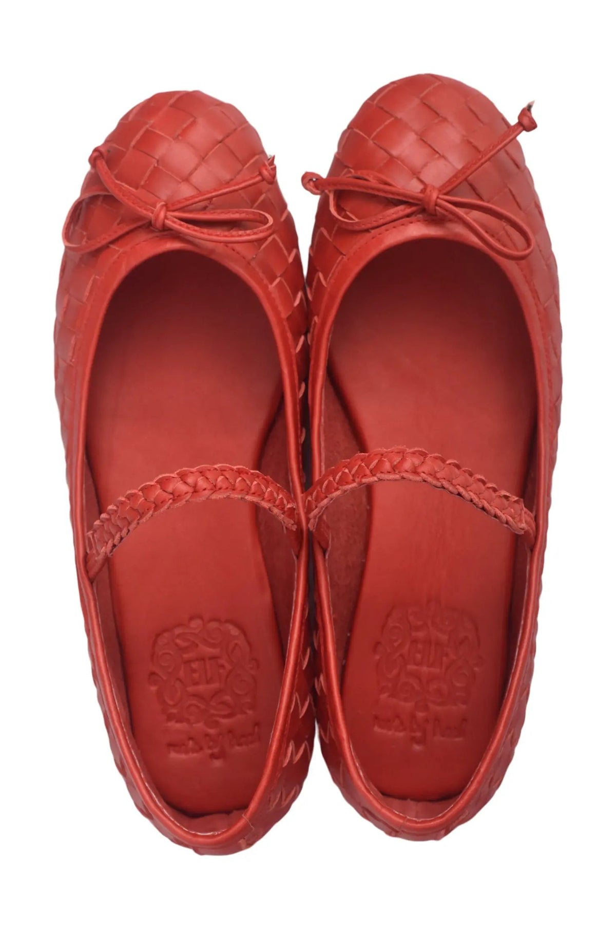 Marisol Woven Leather Ballet Flats by ELF