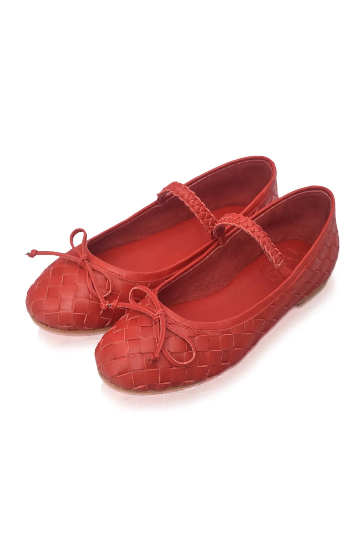 Marisol Woven Leather Ballet Flats by ELF