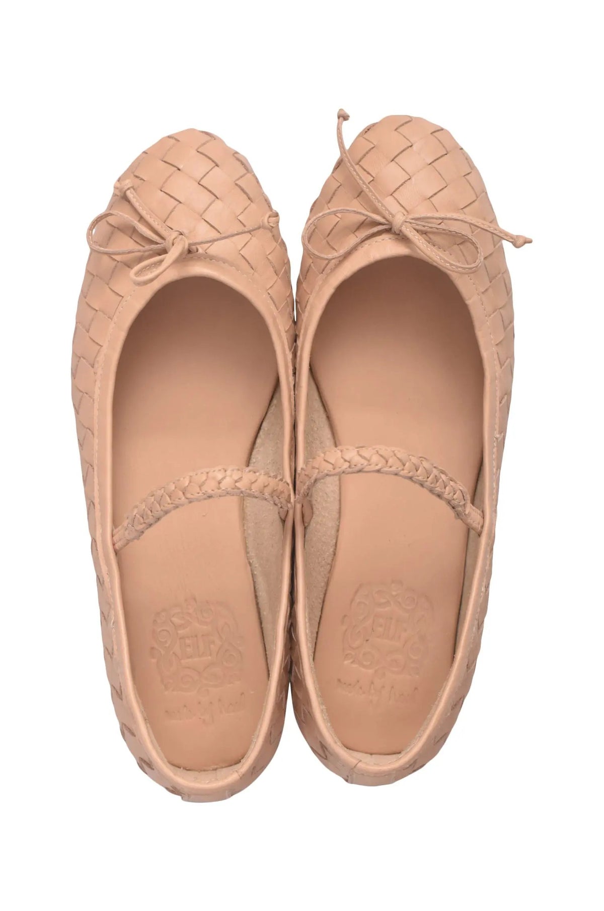 Marisol Woven Leather Ballet Flats by ELF