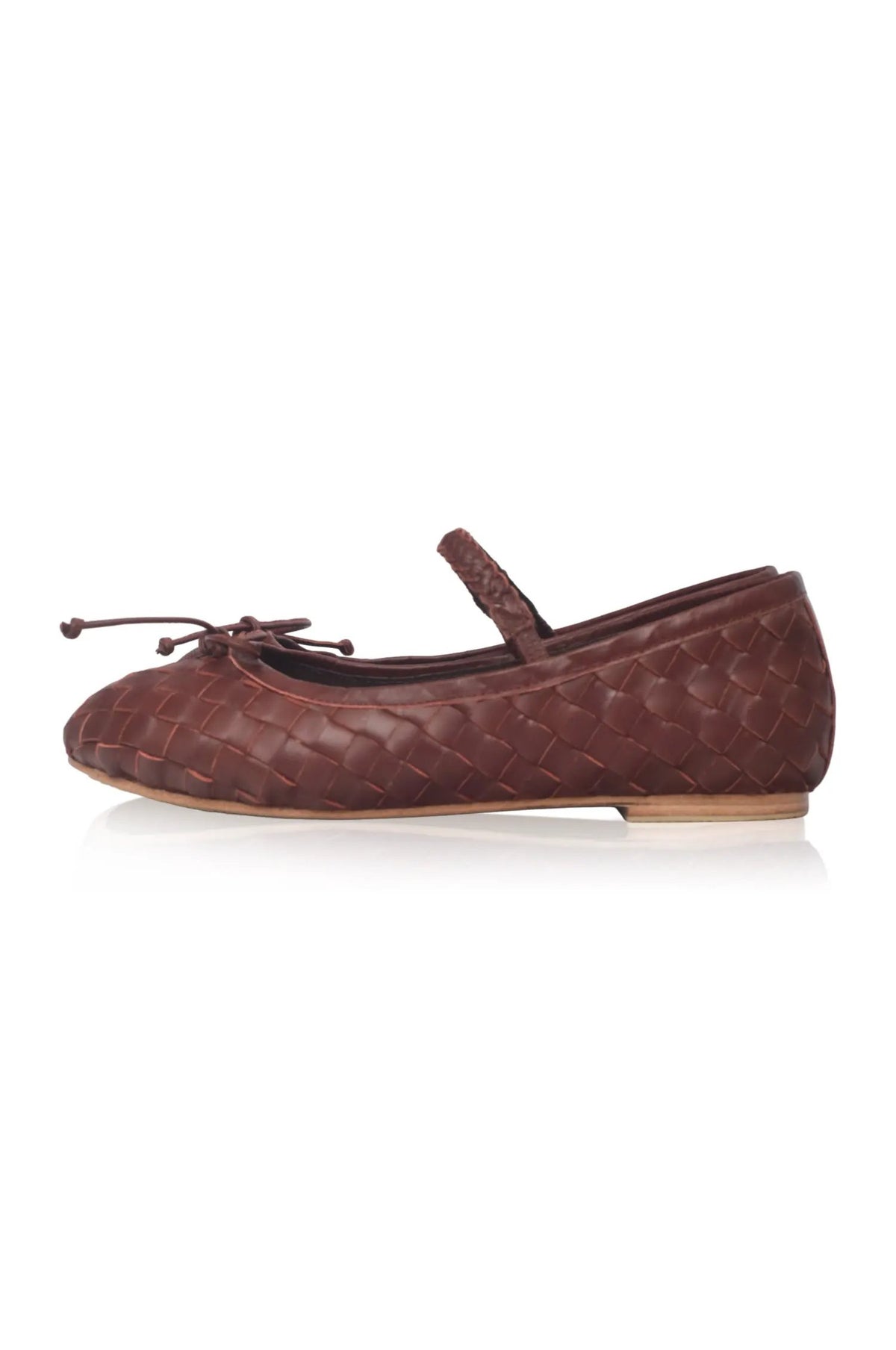 Marisol Woven Leather Ballet Flats by ELF