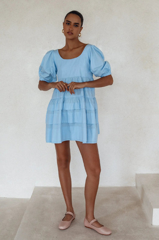 Andrea Babydoll Cotton Mini Dress (Sale) by ELF