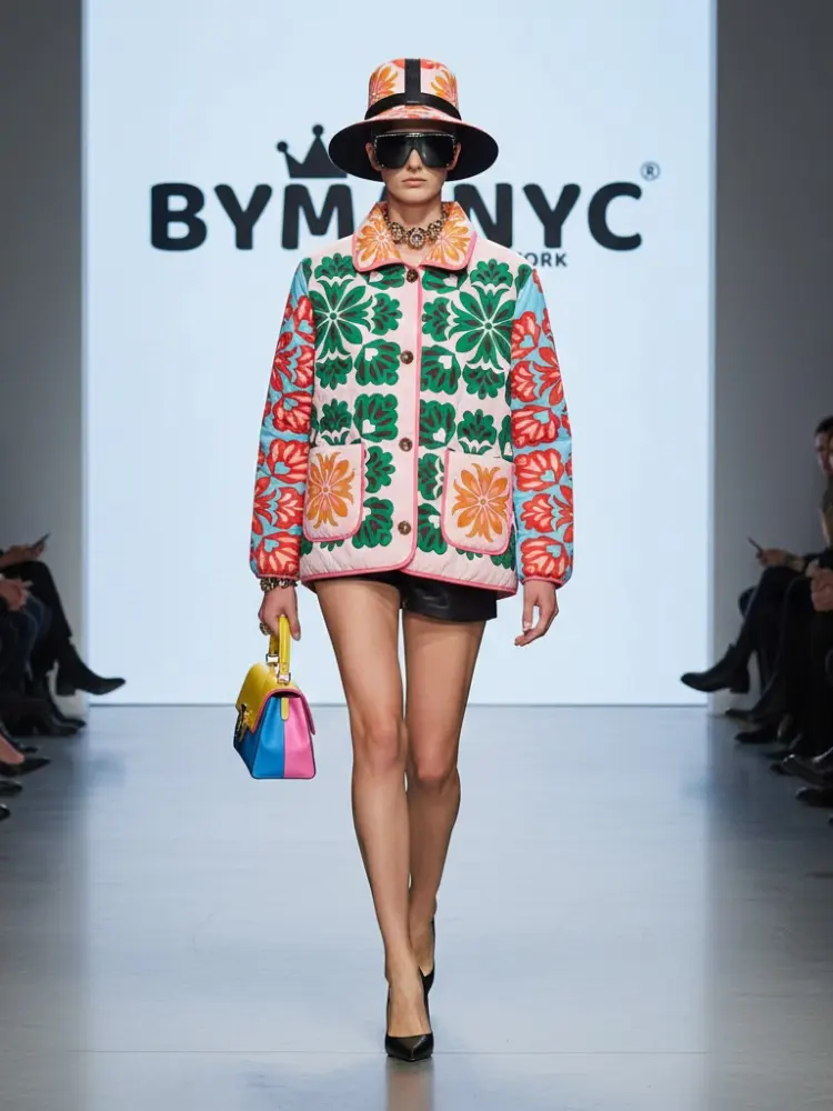 Artistic Floral Quilted Eco-Jacket • LIBERTY New Collection BYMANYC ® New York by BYMANYC ® New York