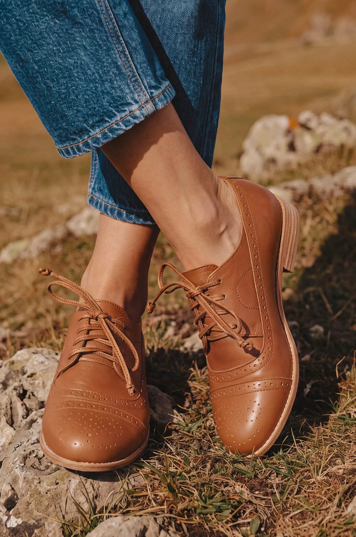 Aspen Brogue Leather Oxfords by ELF