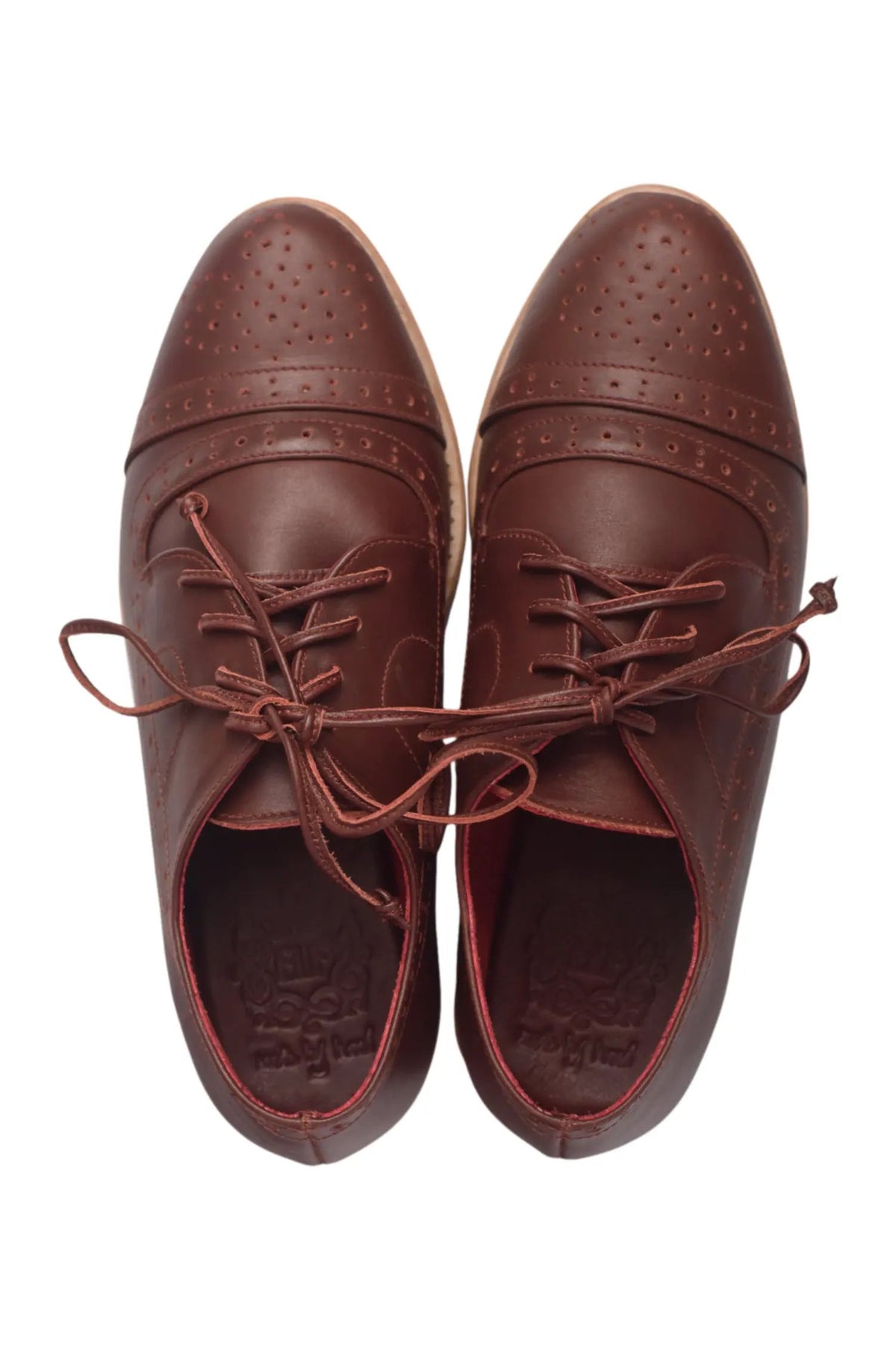 Men's Elf Aspen Brogue Leather Oxfords Featuring Exquisite Cap Toe Detailing by ELF