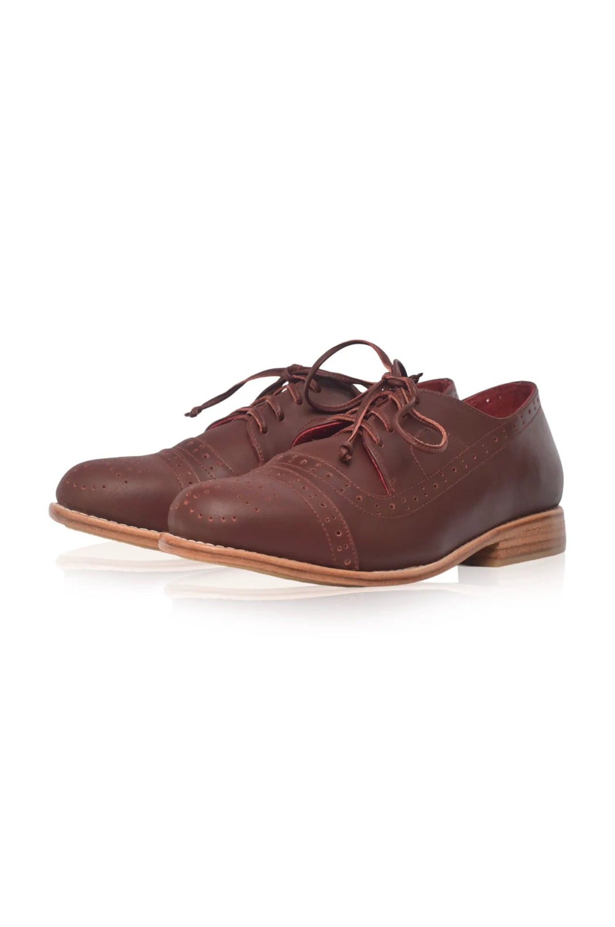 Men's Elf Aspen Brogue Leather Oxfords Featuring Exquisite Cap Toe Detailing by ELF
