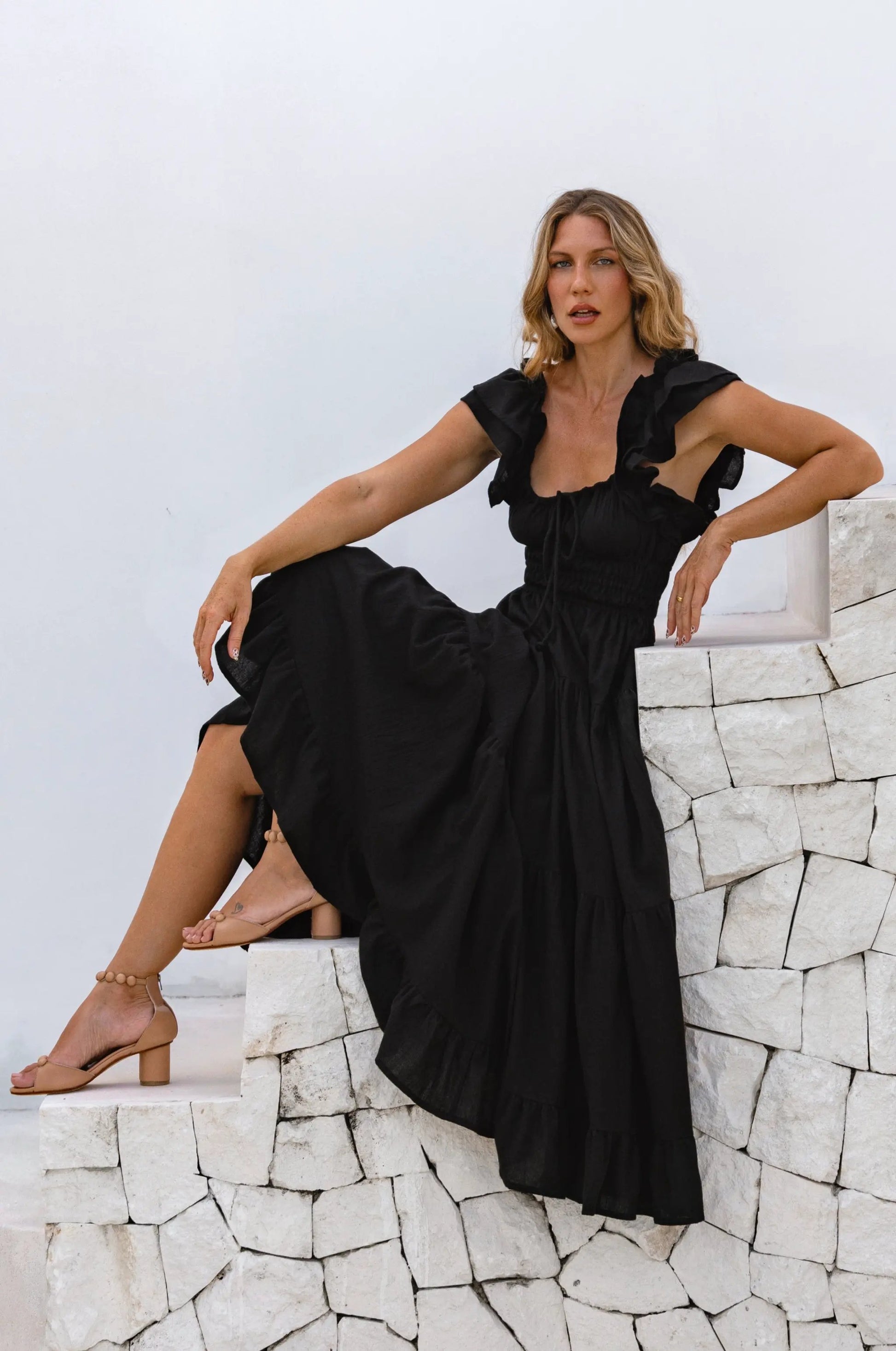 Aura Ruffled Maxi Dress by ELF
