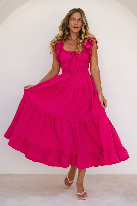 Aura Ruffled Maxi Dress by ELF