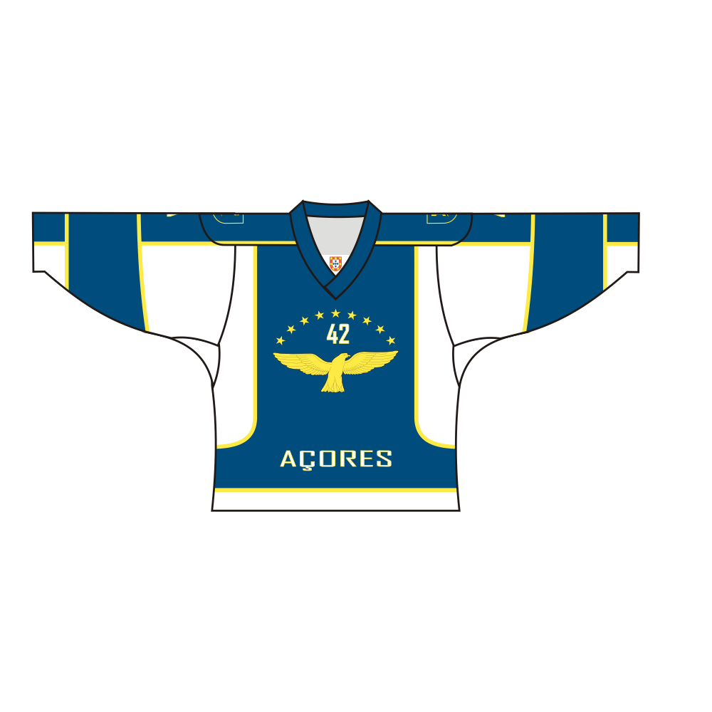 Custom Portugal Madeira Azores Hockey Jersey-4