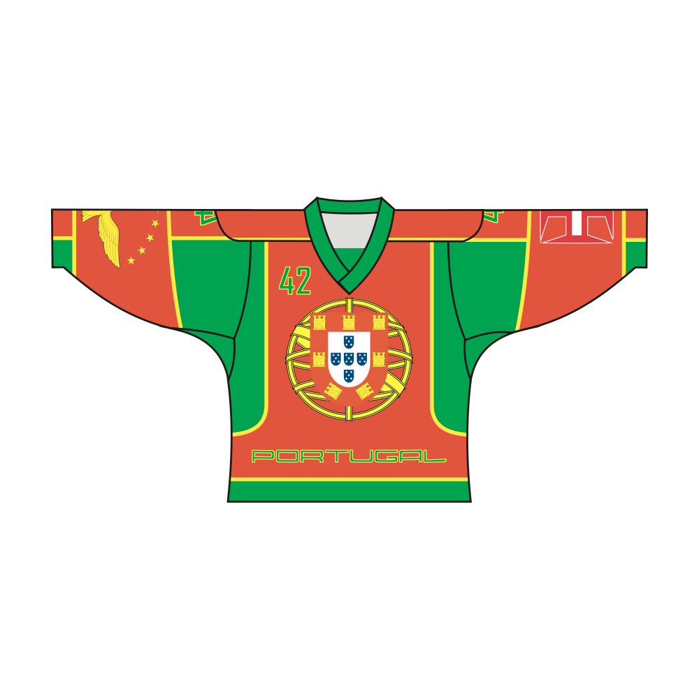Custom Portugal Madeira Azores Hockey Jersey-6