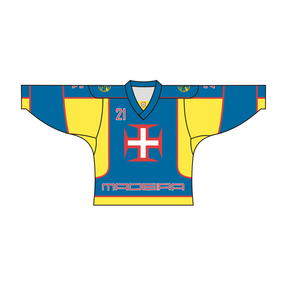 Custom Portugal Madeira Azores Hockey Jersey-2