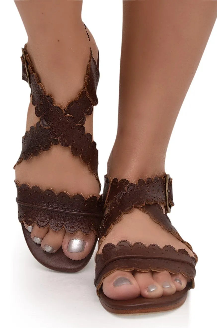 Mermaid Scalloped Flat Sandals by ELF