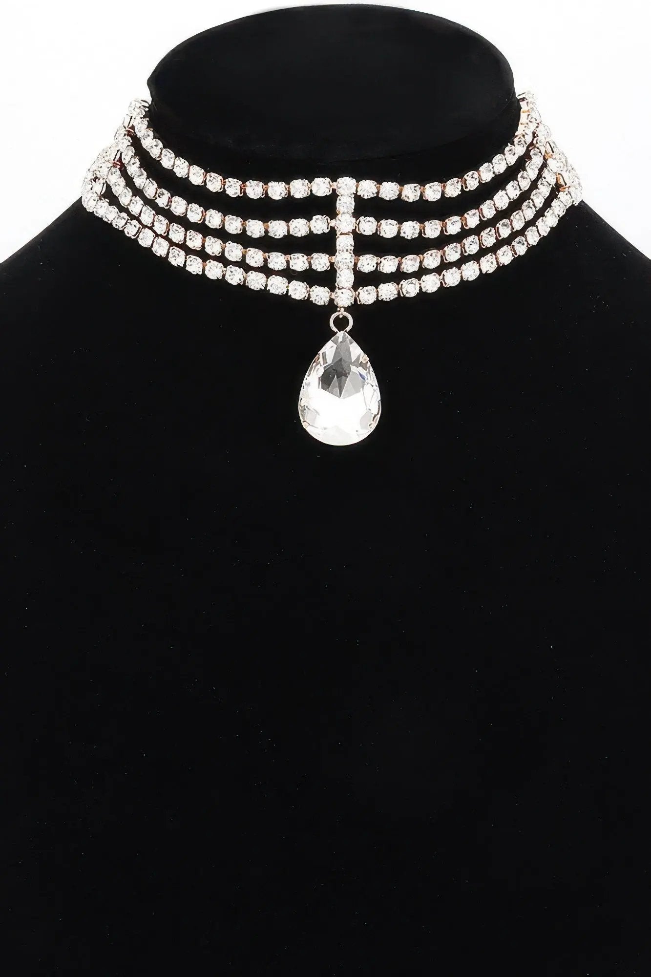 BROADWAY Rhinestone Choker & Crystal Pendant: NYFW BYMANYC ® New York by BYMANYC ® New York
