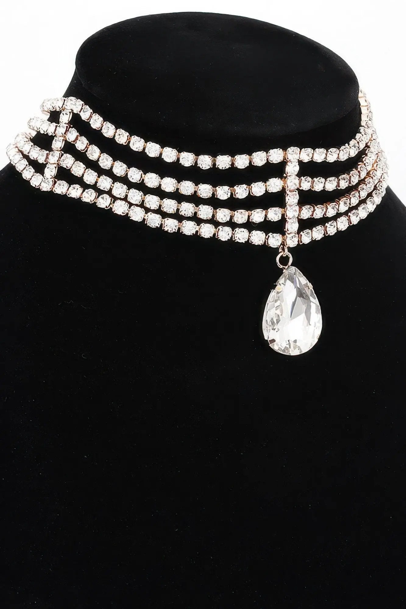 BROADWAY Rhinestone Choker & Crystal Pendant: NYFW BYMANYC ® New York by BYMANYC ® New York
