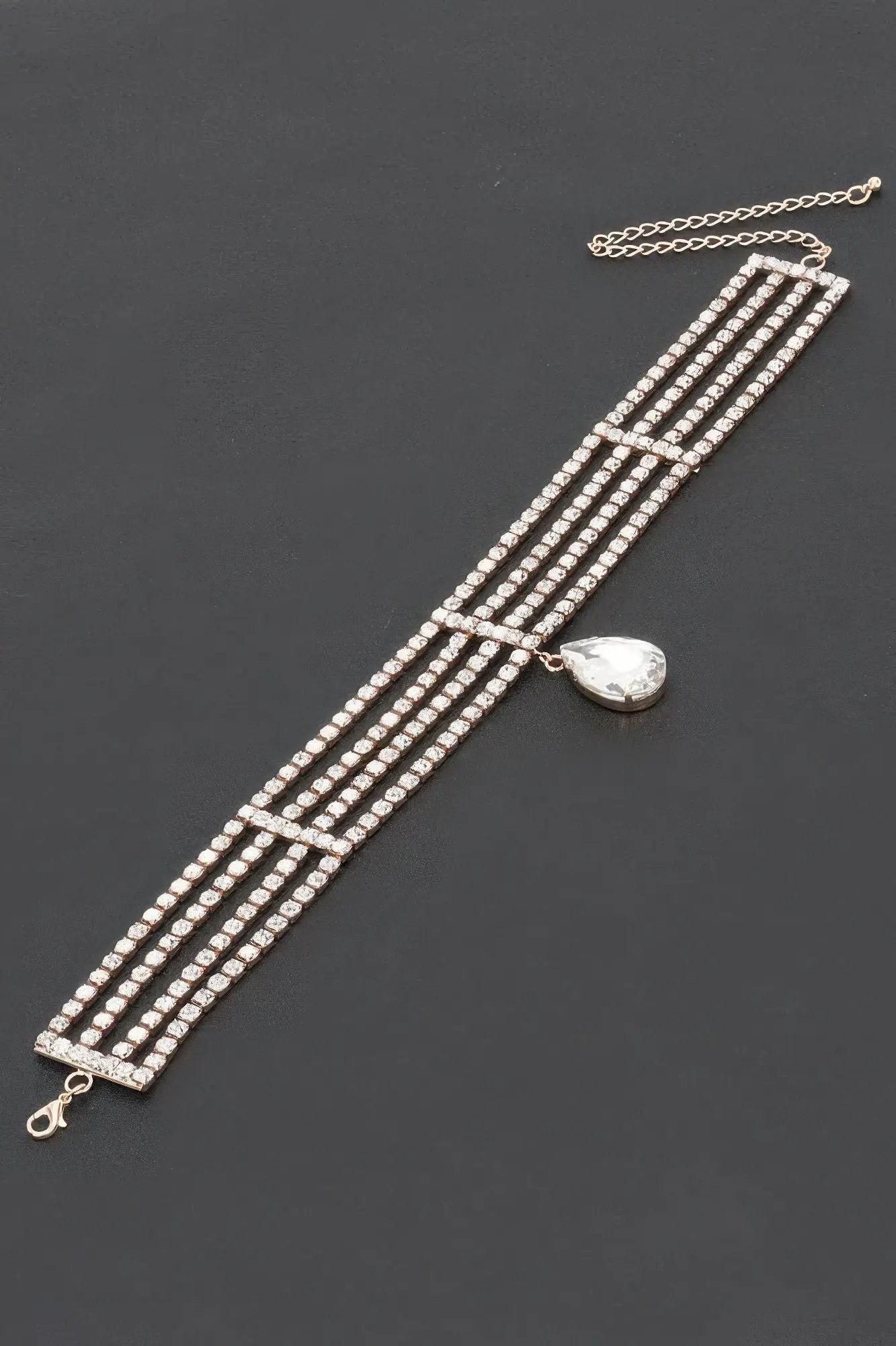 BROADWAY Rhinestone Choker & Crystal Pendant: NYFW BYMANYC ® New York by BYMANYC ® New York