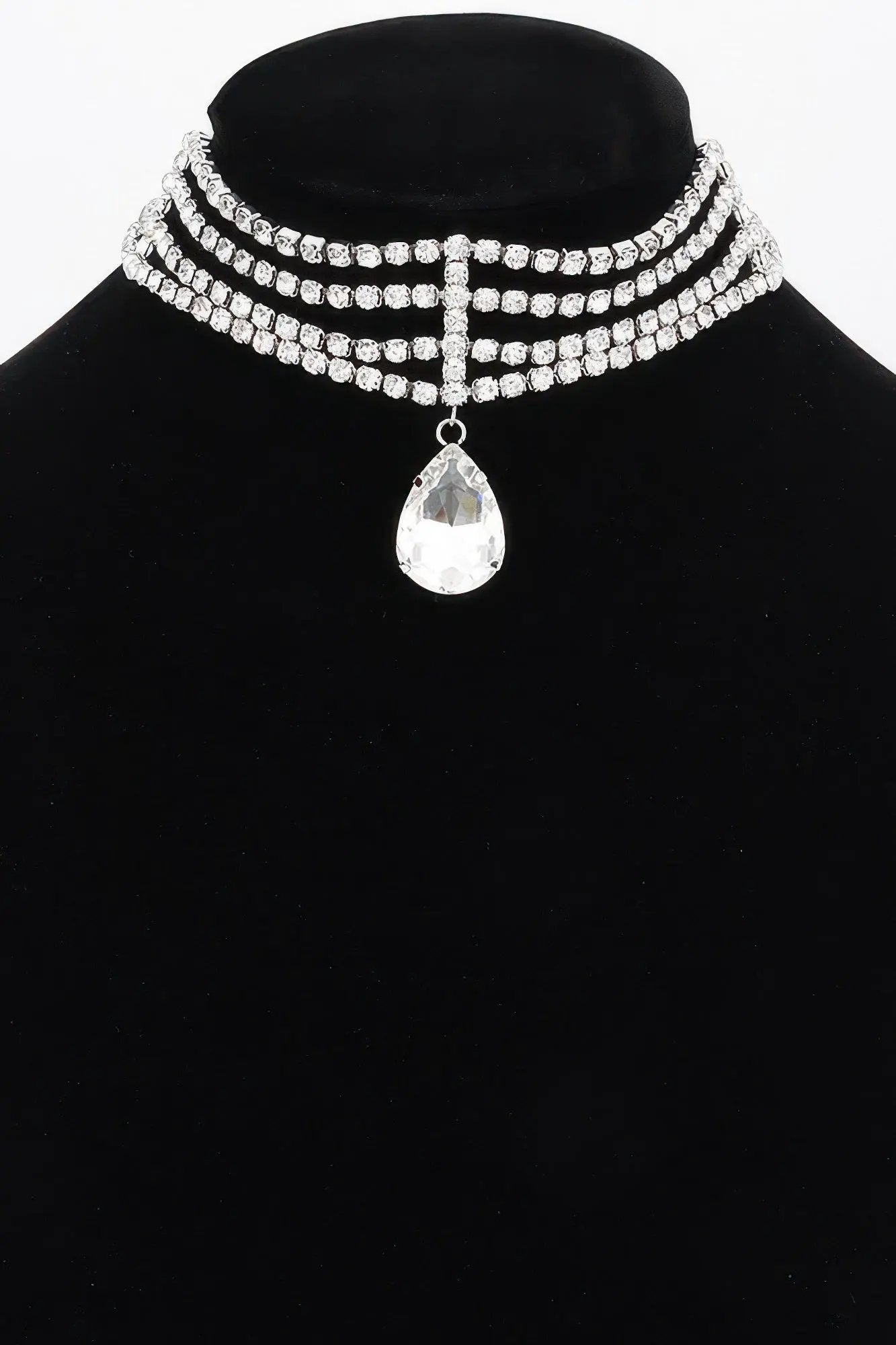 BROADWAY Rhinestone Choker & Crystal Pendant: NYFW BYMANYC ® New York by BYMANYC ® New York