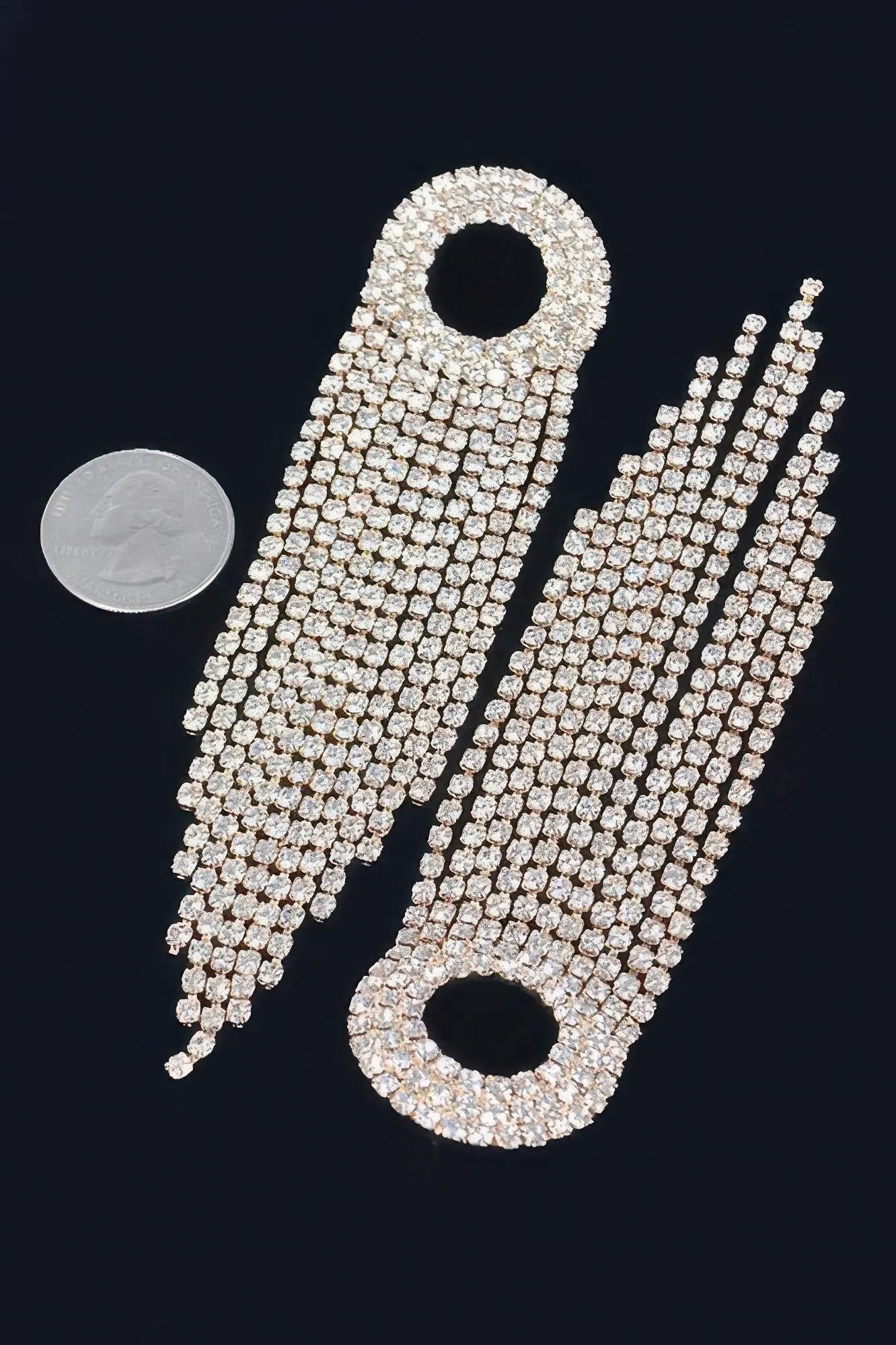 BROADWAY Rhinestone Fringe Drop Earrings: NYFW BYMANYC ® New York by BYMANYC ® New York