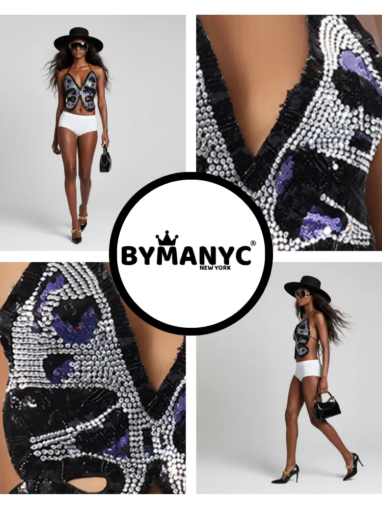 BROOKLYN Sequin Crop Top NYFW New Colecction BYMANYC ® New York by BYMANYC ® New York