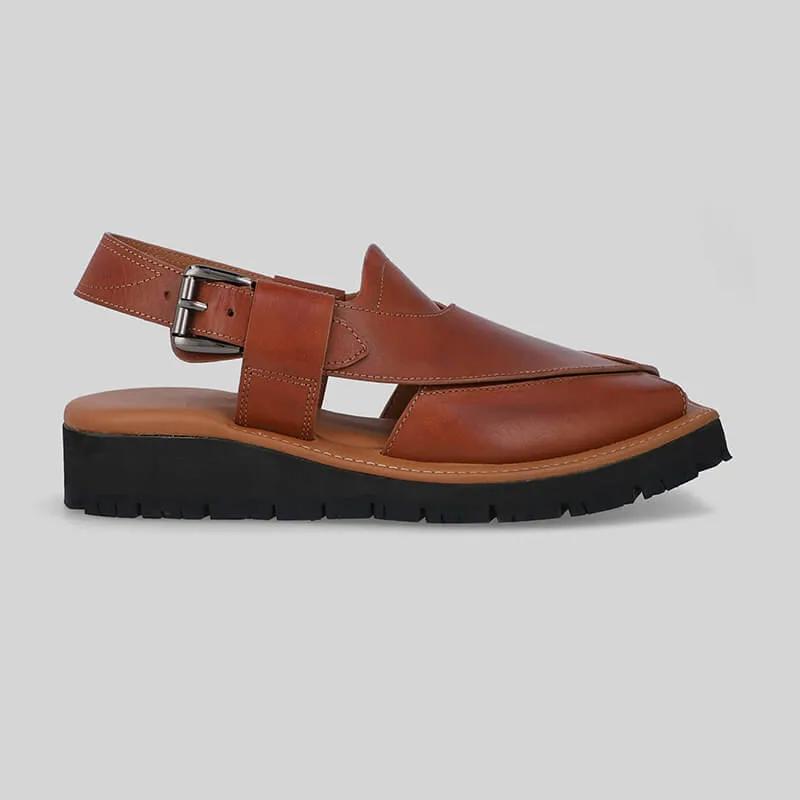 Mikaal C2R Mens Cowhide Rugged Leather Sandals Peshawari Chappal by Inland Leather