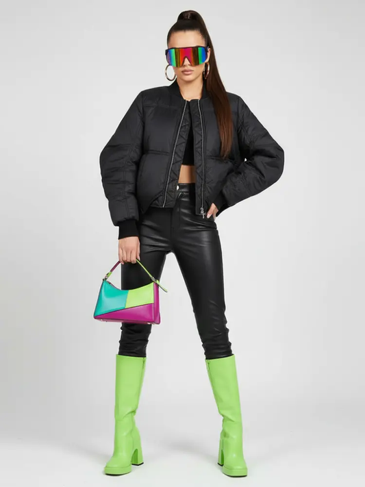 BUSHWICK Checkerboard Sequin Cropped Jacket BYMANYC ® New York by BYMANYC ® New York