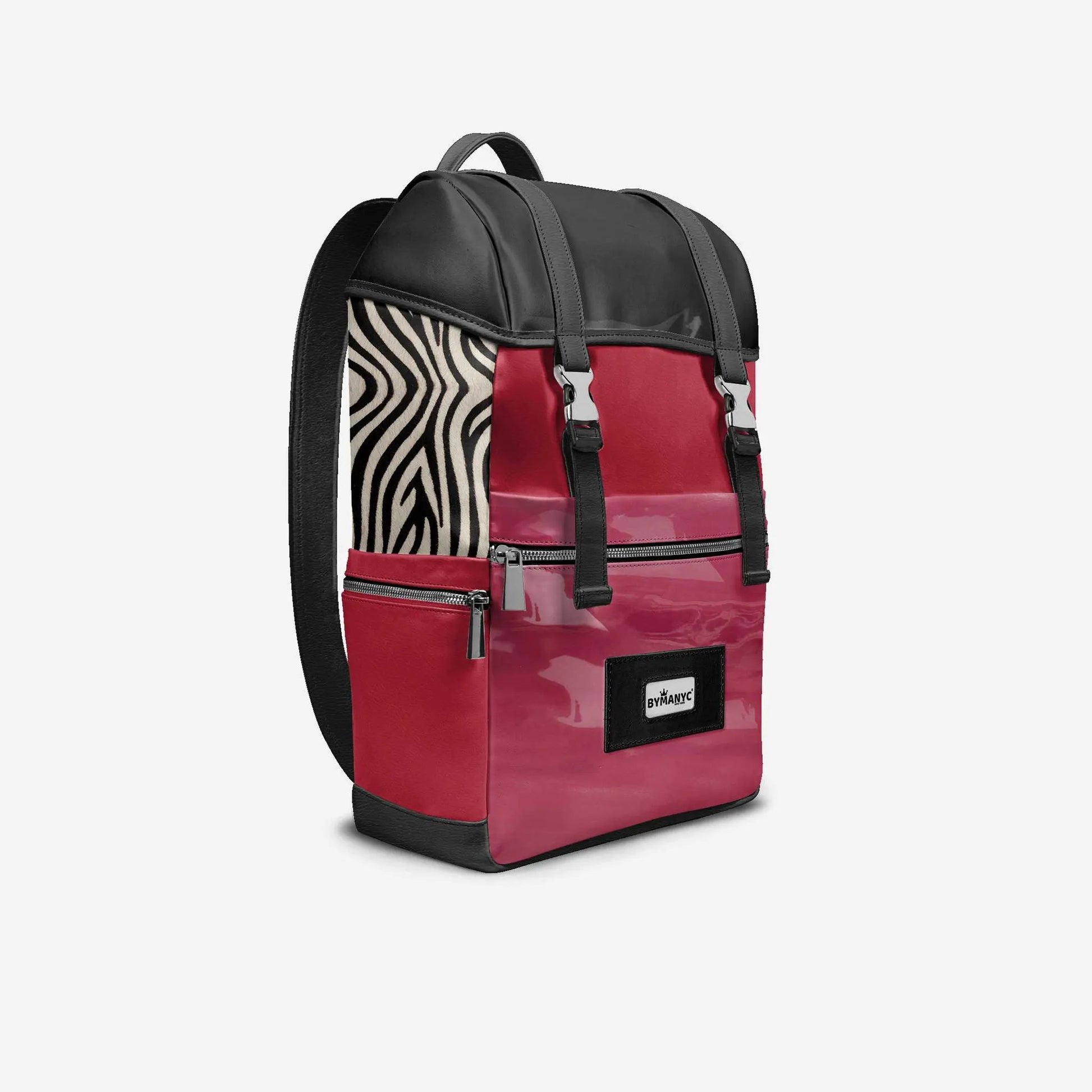 BYMANYC ® New York – NYC COUTURE Backpack in Fierce Red & Noir Zebra by BYMANYC ® New York