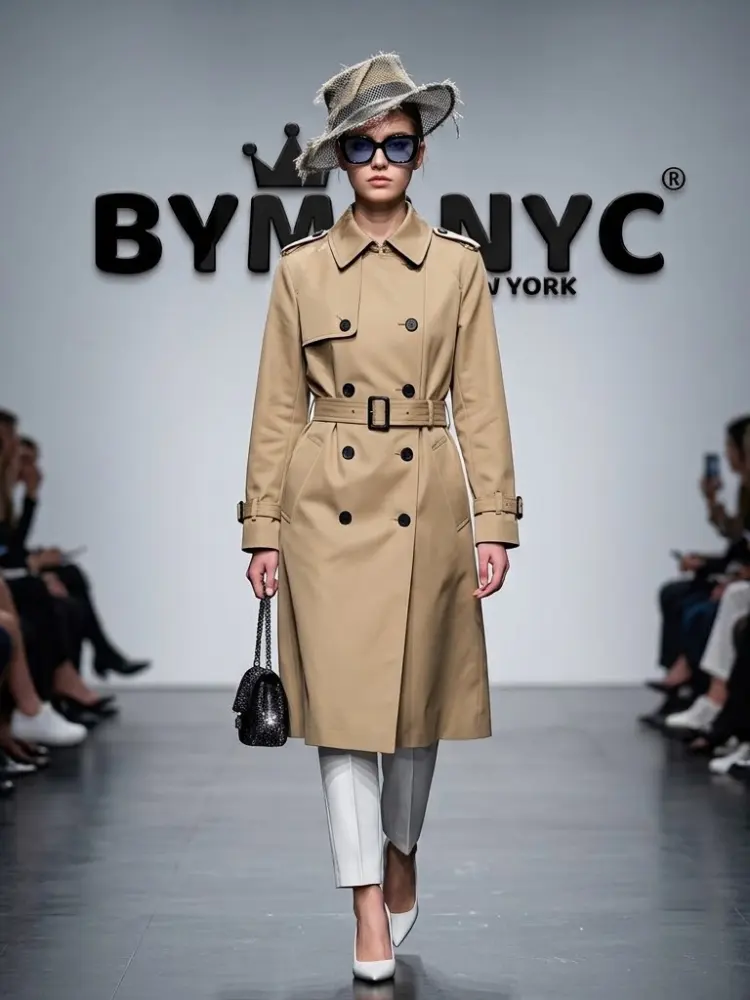 Women's Classic Double-Breasted Trench Coat BYMANYC ® New York CONTEMPORARY VIBRANT MODERN FASHION - New Collection by BYMANYC ® New York