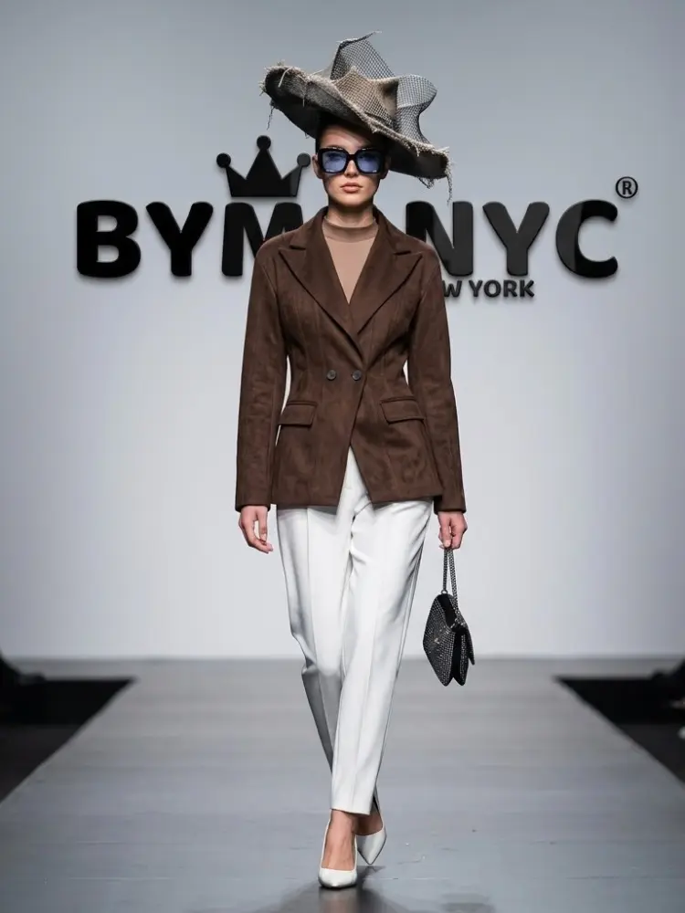 Women's Faux Suede Hourglass Blazer BYMANYC ® New York CONTEMPORARY VIBRANT MODERN FASHION - New Collection by BYMANYC ® New York