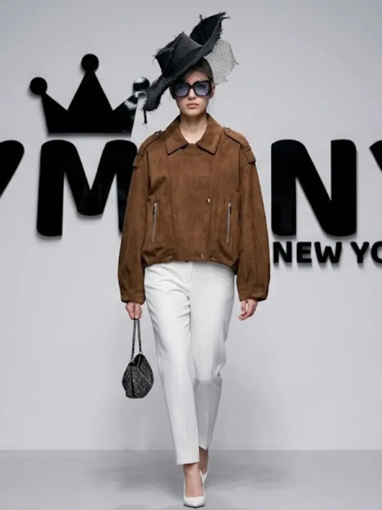 Women's Faux Suede Oversized Biker Jacket BYMANYC ® New York CONTEMPORARY VIBRANT MODERN FASHION - New Collection by BYMANYC ® New York
