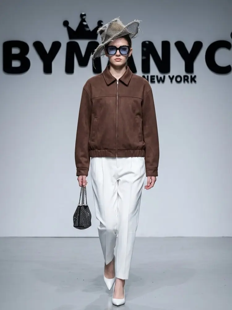 Women's Suede Bomber Jacket BYMANYC ® New York CONTEMPORARY VIBRANT MODERN FASHION - New Collection by BYMANYC ® New York