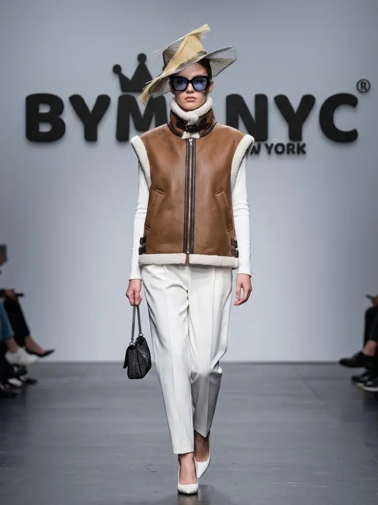 Women's Faux Shearling Leather Vest BYMANYC ® New York CONTEMPORARY VIBRANT MODERN FASHION - New Collection by BYMANYC ® New York