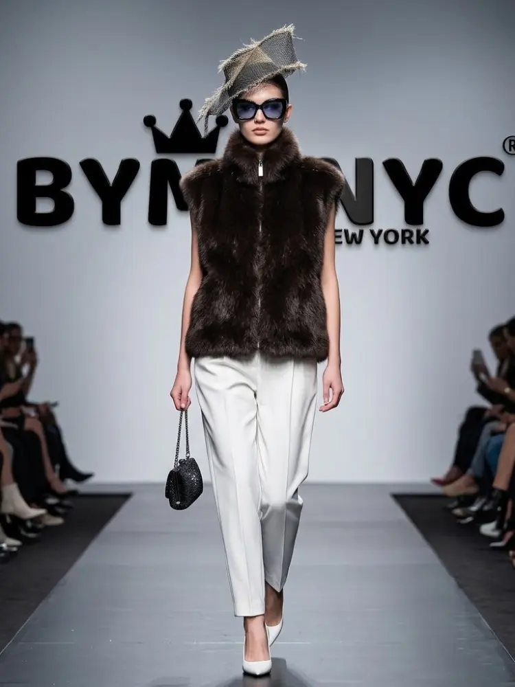 Women's High-Neck Plush Faux Fur Vest BYMANYC ® New York CONTEMPORARY VIBRANT MODERN FASHION - New Collection by BYMANYC ® New York