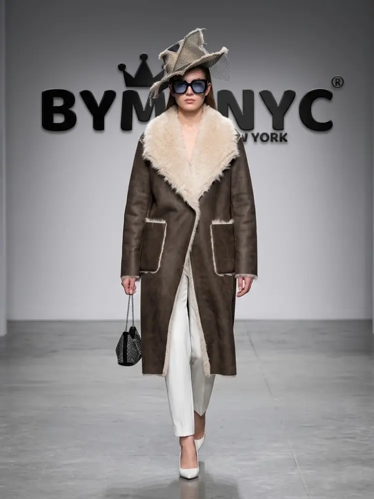 Women's Faux Shearling Long Coat BYMANYC ® New York CONTEMPORARY VIBRANT MODERN FASHION - New Collection by BYMANYC ® New York