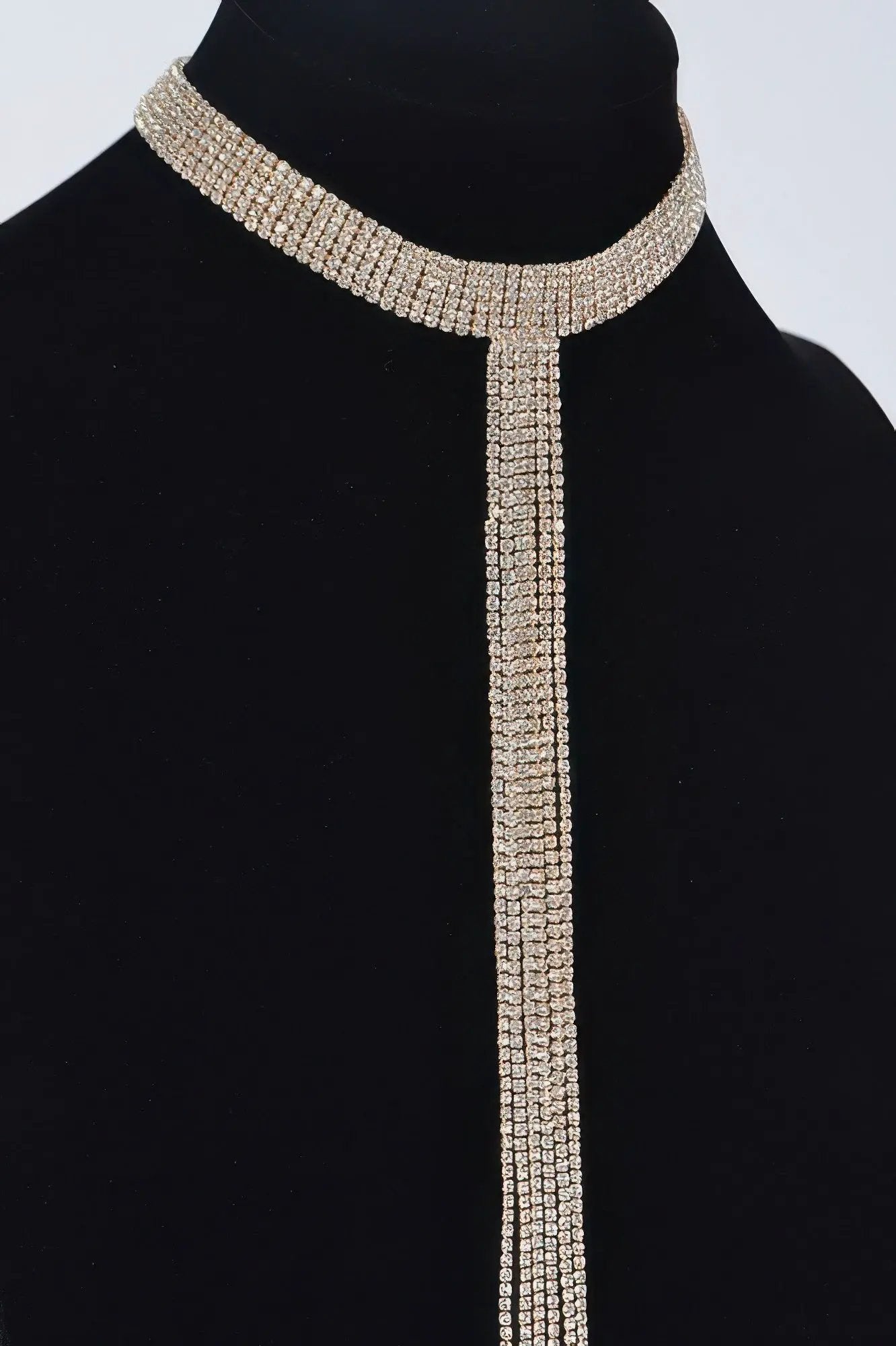 Bar Line Rhinestone Choker Necklace | BYMANYC ® New York Elegance by BYMANYC ® New York