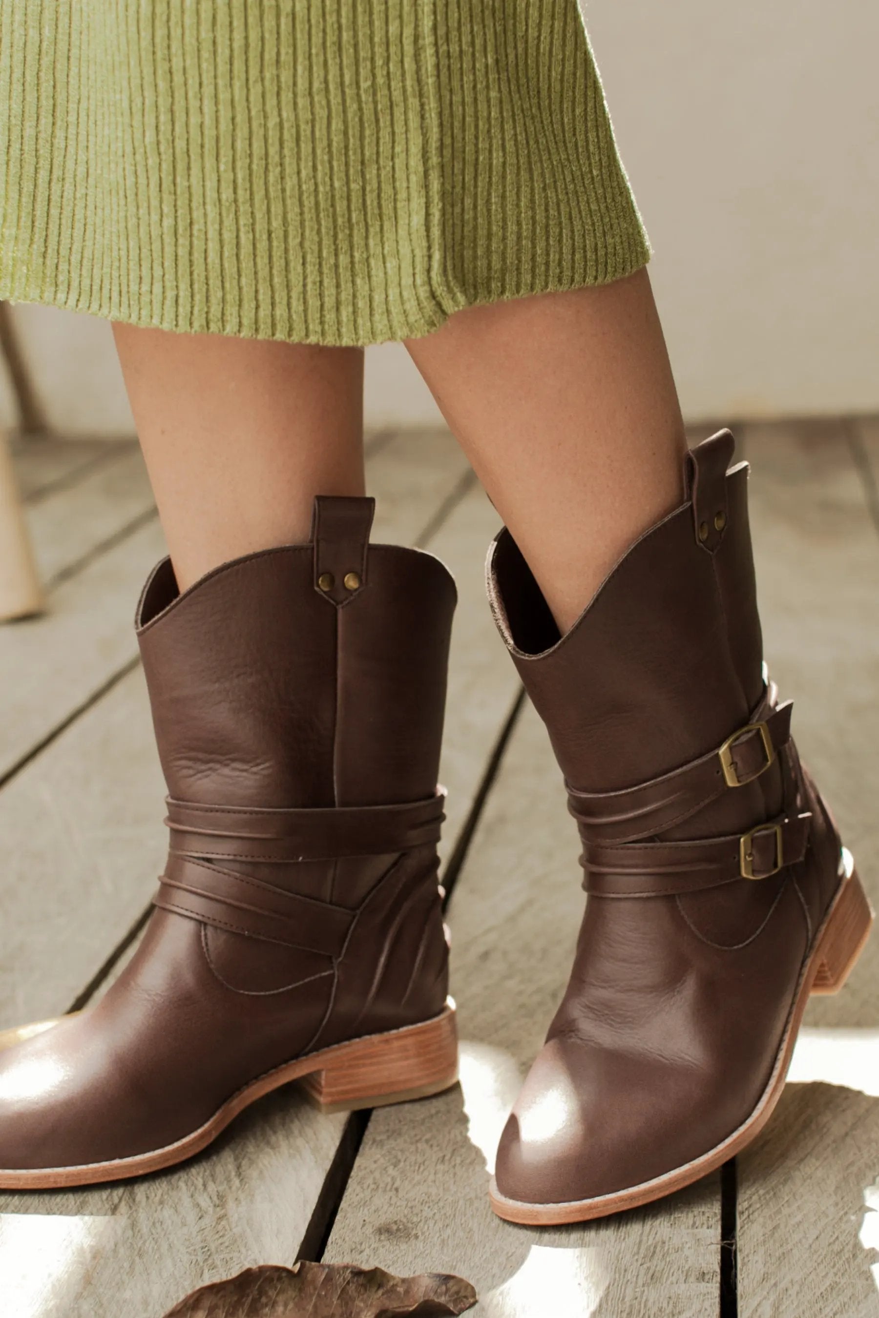 Barcelona Leather Boots (Sz. 7) by ELF