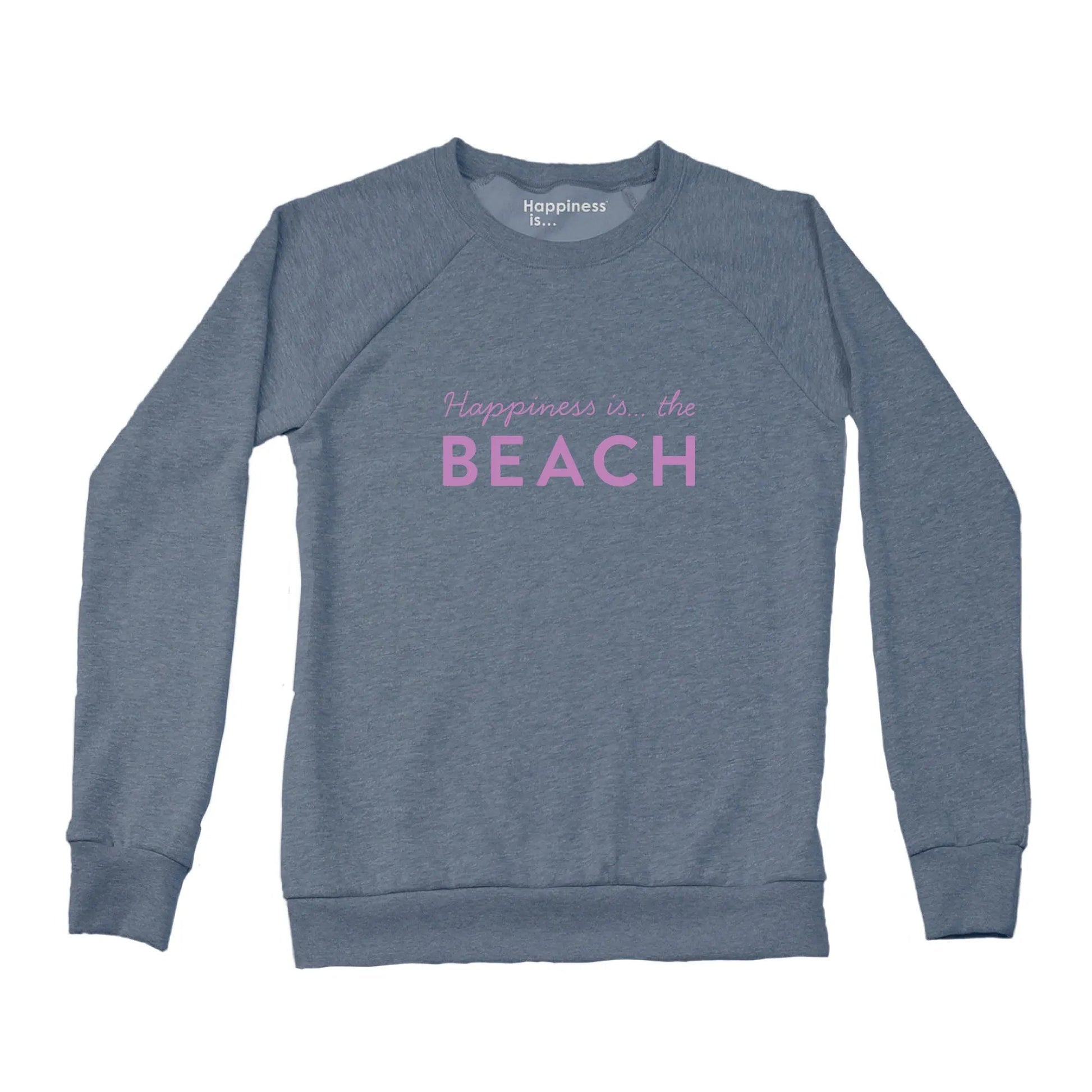 Women's Beach Bold Crew Sweatshirt, Heather Navy by Beach Collection