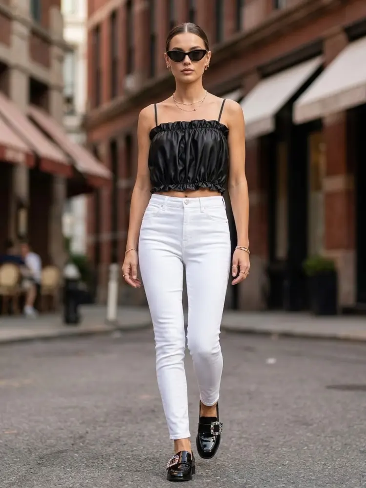 Black SOHO Satin Ruched Top Prêt-à-Porter BYMANYC ® New York by BYMANYC ® New York