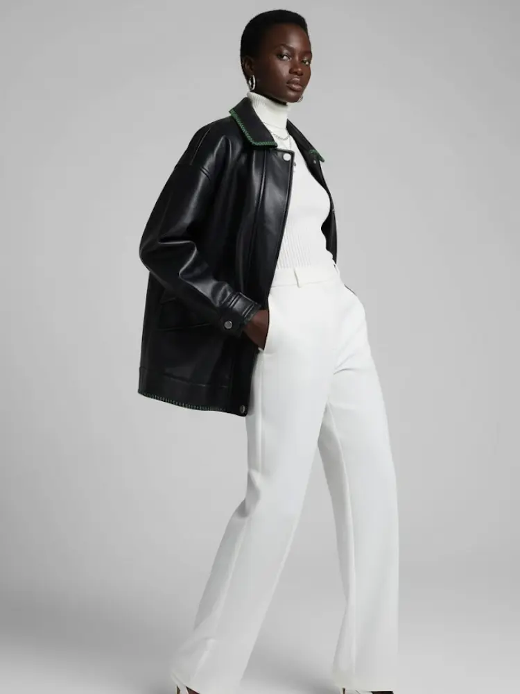 Black Vegan Leather Overshirt Jacket KENMARE: New Colección COUTURE in NOLITA - BYMANYC ® New York by BYMANYC ® New York
