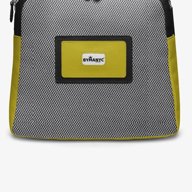 Black & Yellow Vegan Backpack BYMANYC ® New York – Italy Made by BYMANYC ® New York