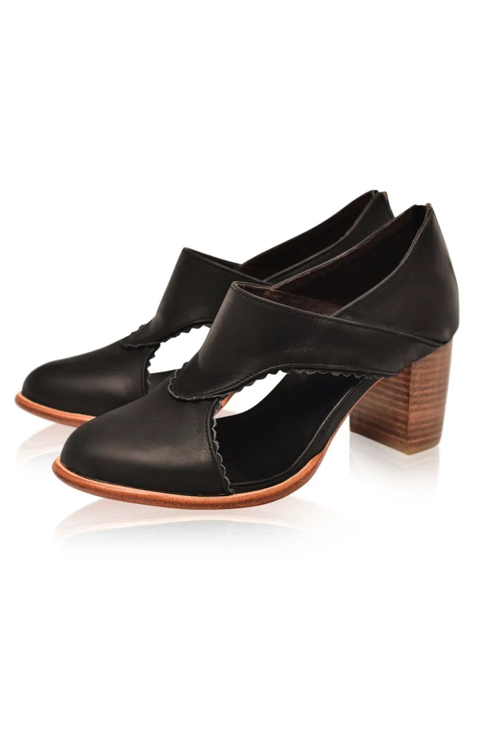 Rain Kiss Leather Heel Booties by ELF