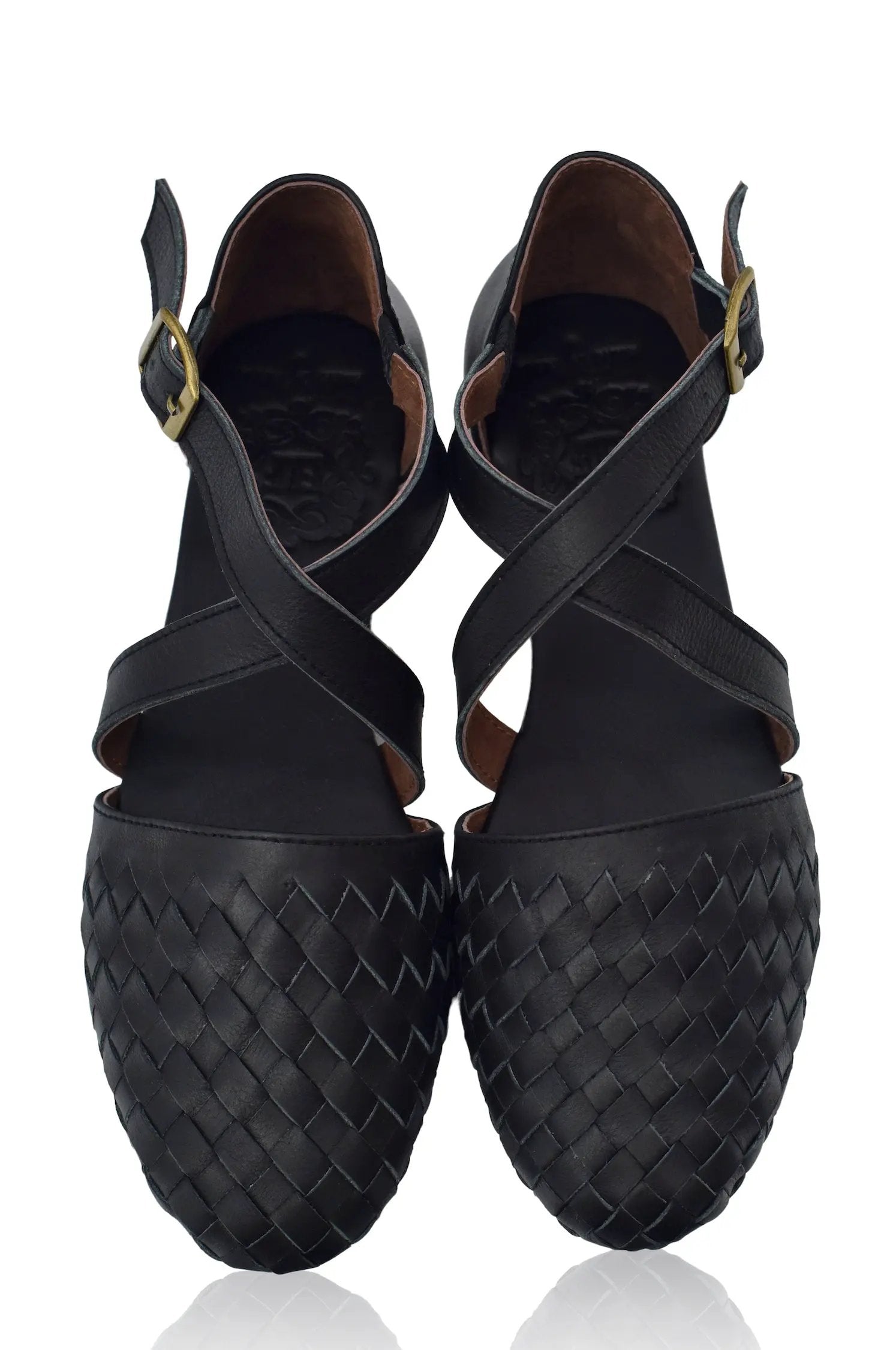 Riviera Woven Leather Flats by ELF