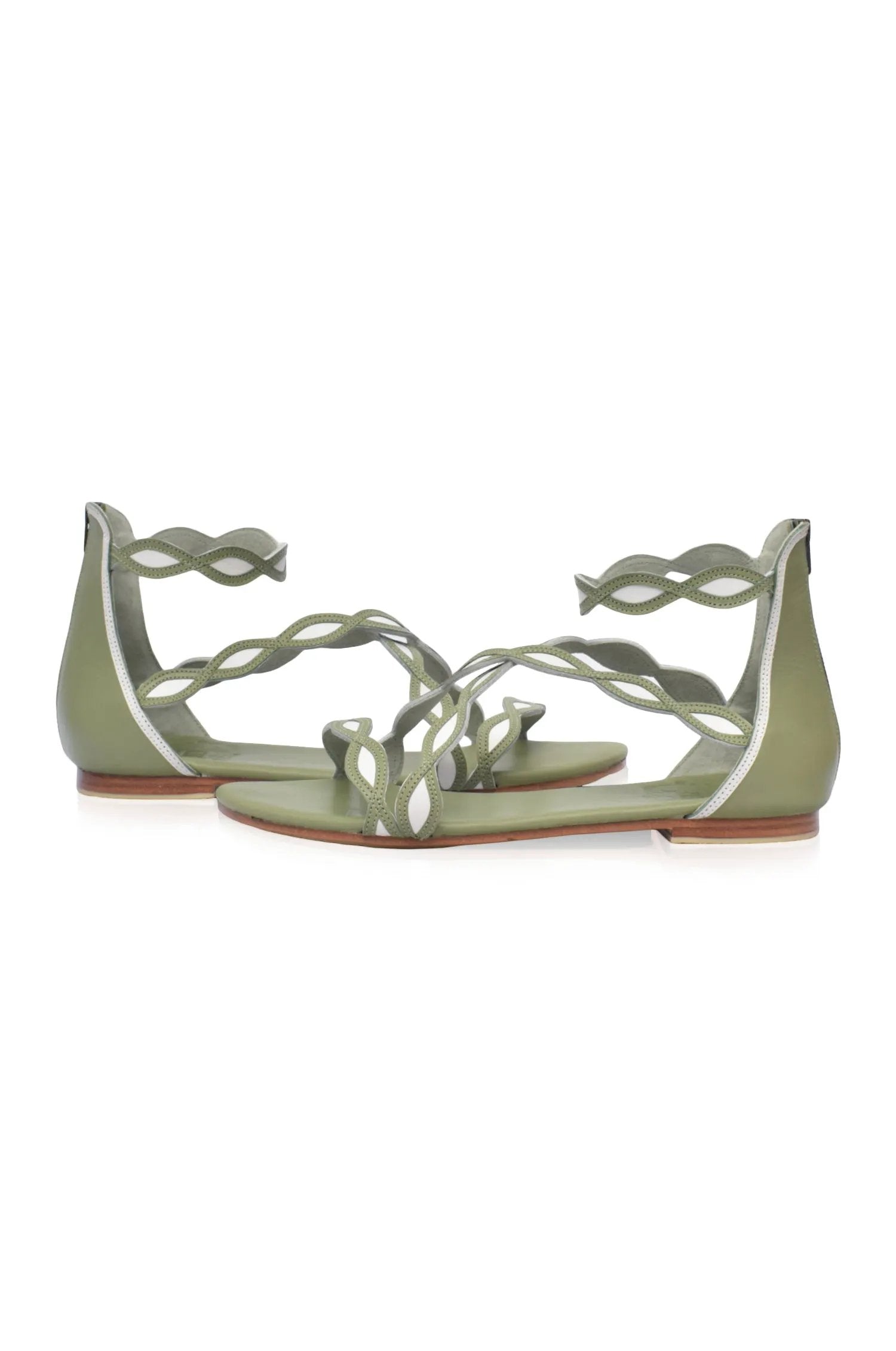 Blossom Leather Sandals by ELF
