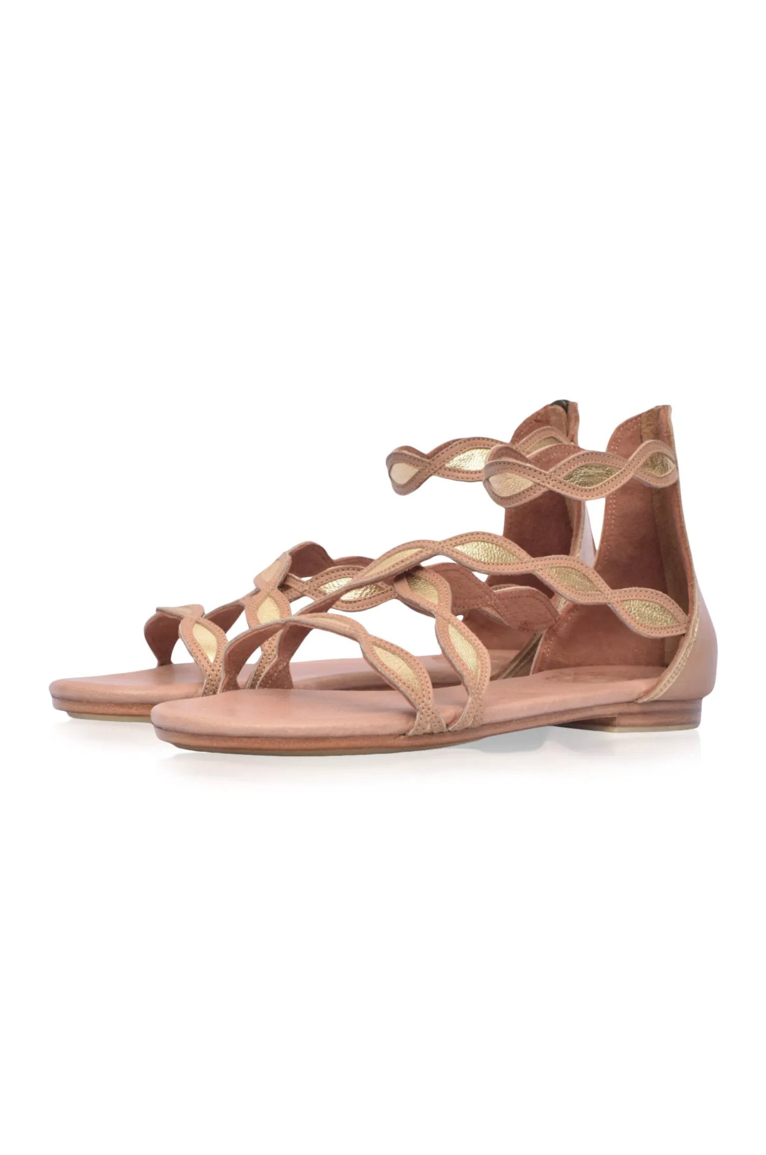 Blossom Floral Leather Sandals by ELF