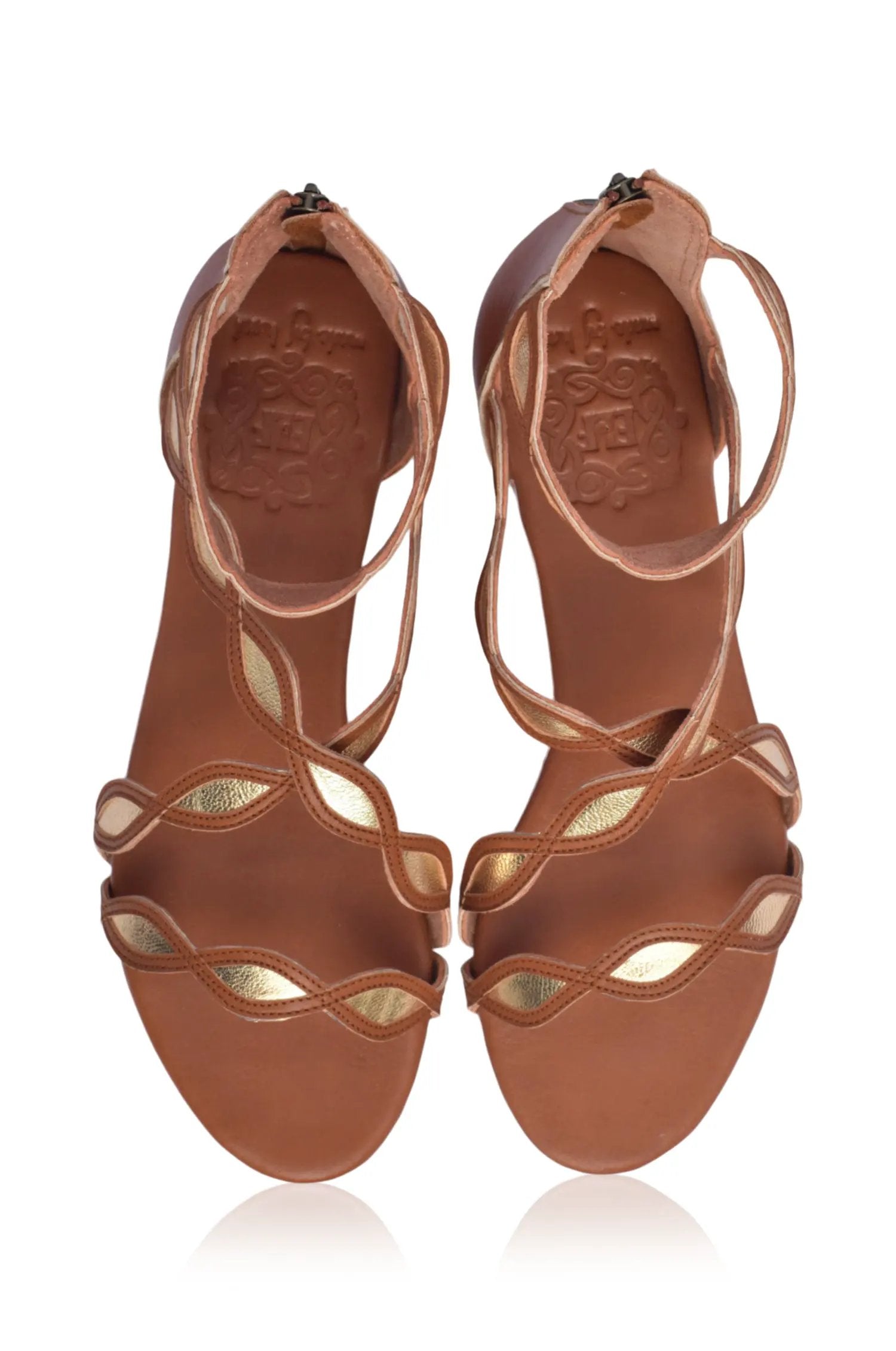 Blossom Floral Leather Sandals by ELF